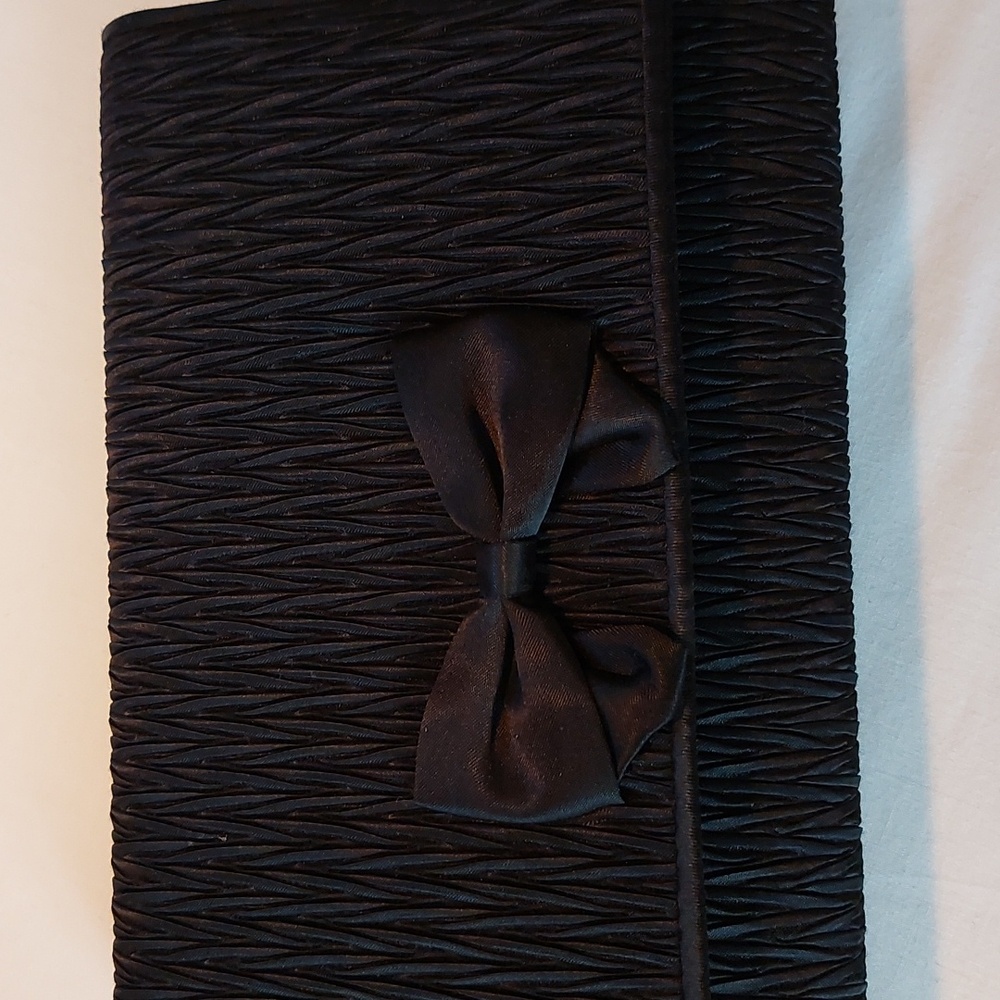 Vintage Carla Marchi Black Evening Clutch Bag with Cord Strap EUC - Picture 11 of 11
